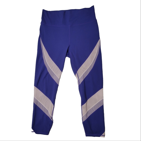 FABLETICS Blue Violet Define PowerHold High-Waisted 7/8 Moisture Wick Leggings - Picture 6 of 7